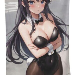 Seishun Buta Yaro Sakurajima Mai Bath Towel, Large, Quick-Drying Towel, Beach Towel 100% polyester