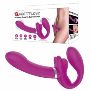 Dual Vibrator Pretty Love Strapless Strap-on Vibrator Ganda Getar