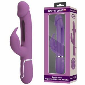 Vibrator Pretty Love Pro Beat and Lick Super Soft Silicone Vibrator