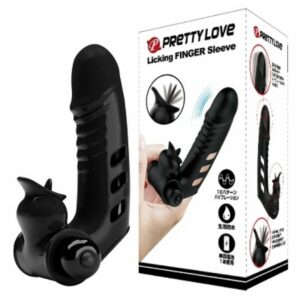 Pretty Love Licking Finger Sleeve Vibrator Silikon Getar C-Spot & G-Spot
