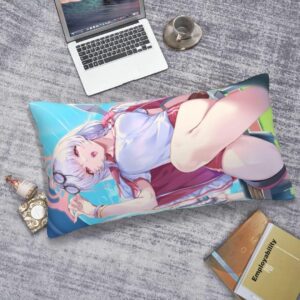 Sarung Bantal Haruna Blue Archive Pillow cover Motif Anime Dua Sisi (91x50cm)