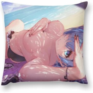 Sarung Bantal Rem 71 Re Zero Cushion Cover Microfiber Dua Sisi